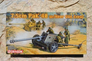 Dragon 6249 7.5cm Pak 40 Gun with Heer Gun Crew